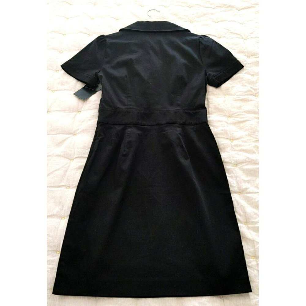 NWT Alexia Admor Women's Kayden Trench Sheath Dress in Black Size 6 - Picture 2 of 7